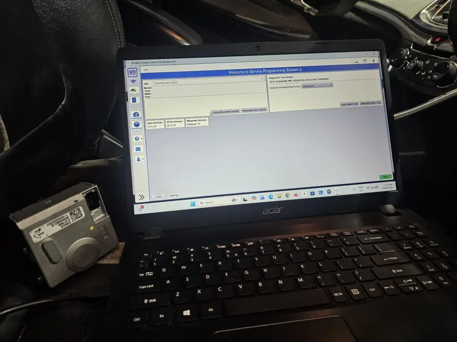 ECU programming session in progress from the mobile van