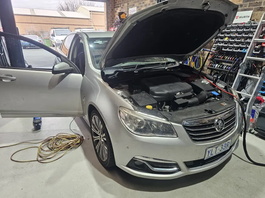 Holden Insignia diagnosed in the workshop bay